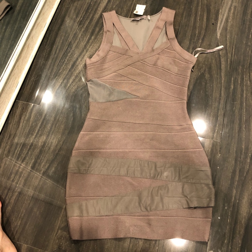 Gorgeous Bandage brown dress